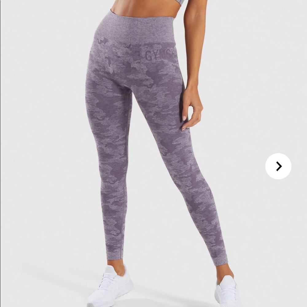 Gymshark Camo Seamless Purple Leggings S